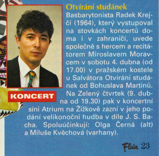 Časopis Flair 14/98 - Pozvánka na koncert